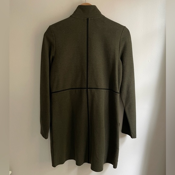 Habitat Shaped Felt Car Coat Zip Up Longline Jacket in Forest Green, 62324, XS - Picture 5 of 9